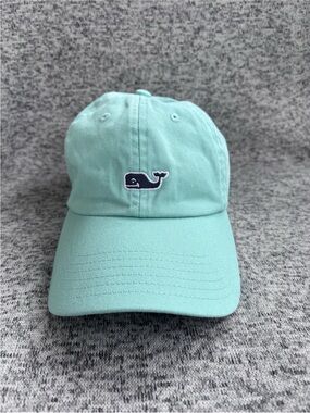 Vineyard Vines Green Whale Adjustable 100% Cotton Hat